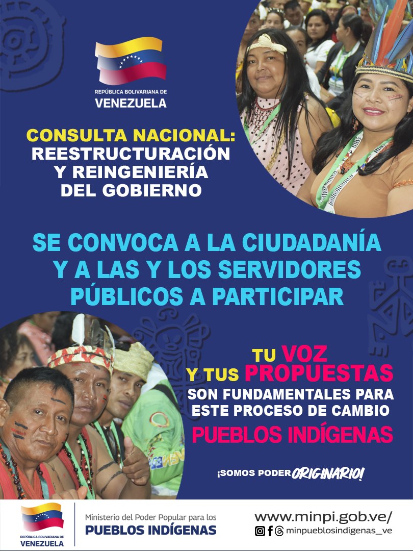 Consulta nacional: reestructuración y reingeniería del Gobierno — pueblos indígenas